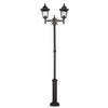 Lampadaire extérieur Chapel 2 lumières noir, verre