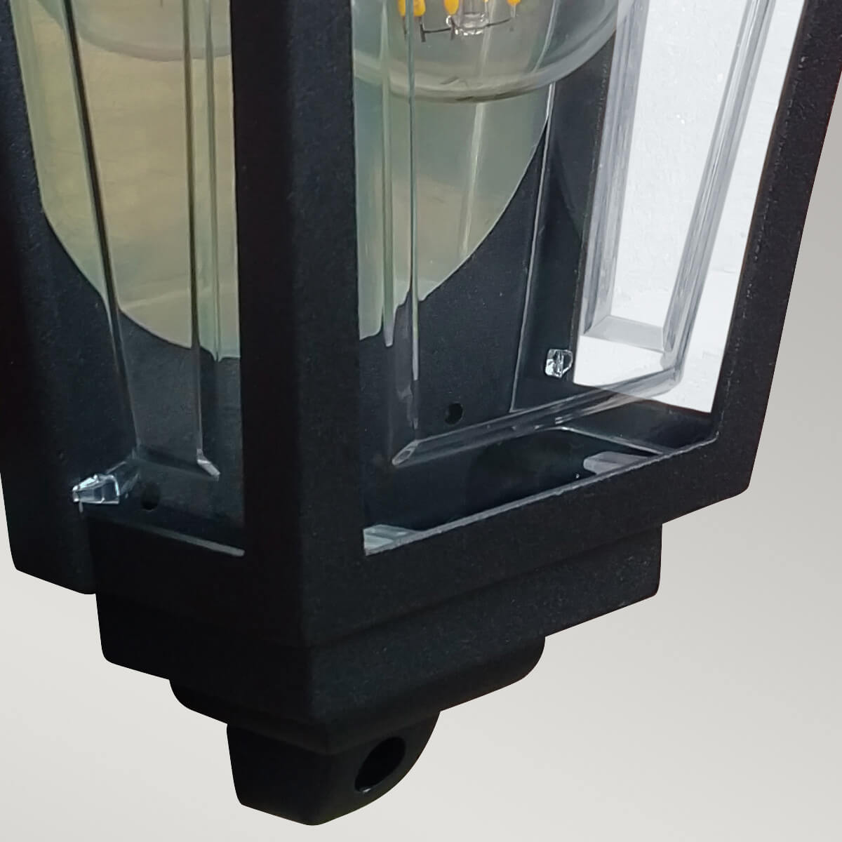 Applique extérieure Deco Lane noire, verre