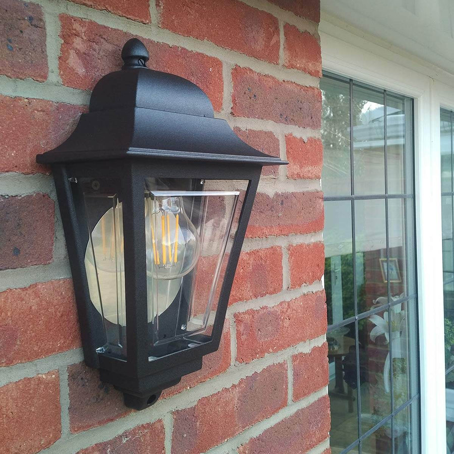 Applique extérieure Deco Lane noire, verre