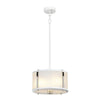Suspension Corona 2 lumières blanche, verre