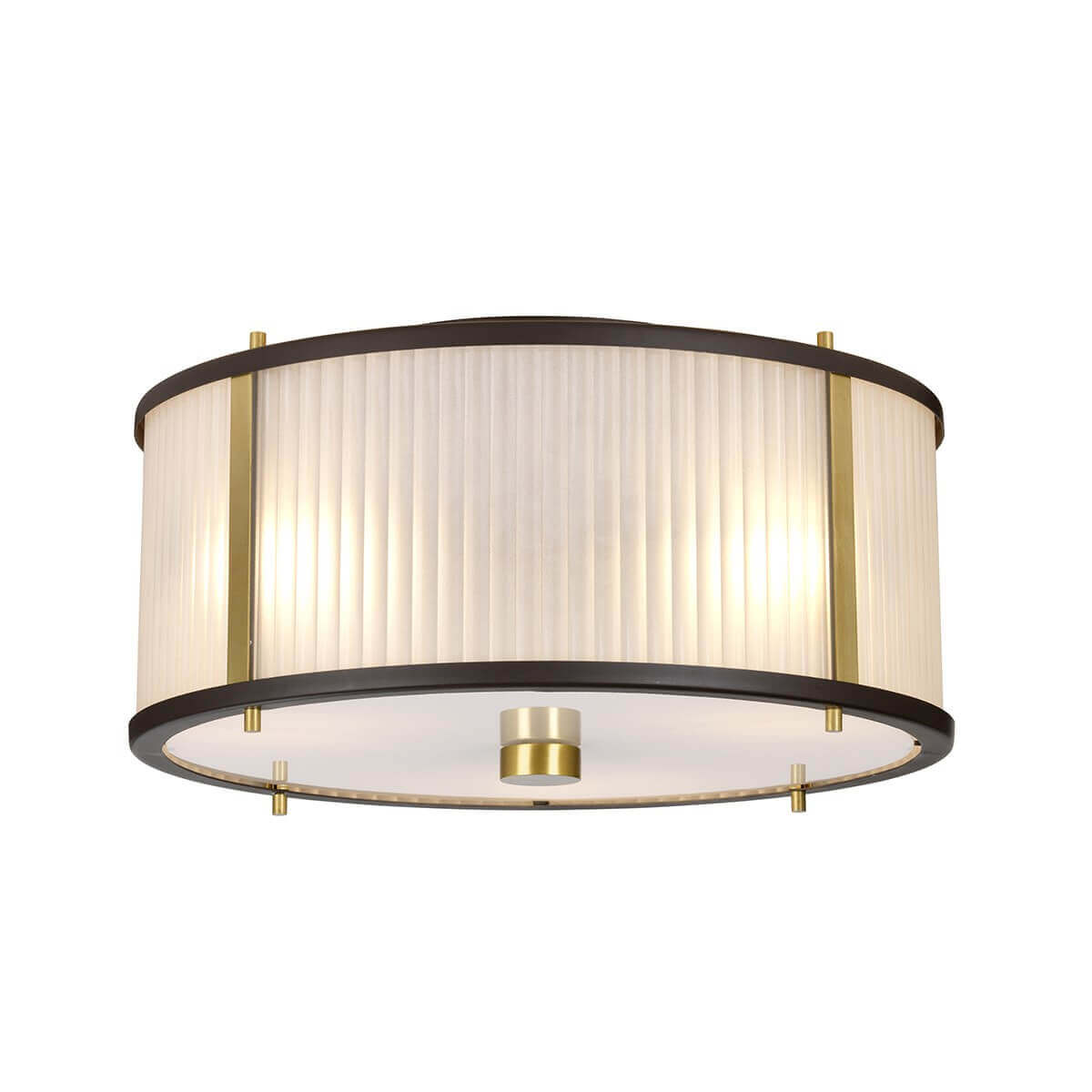 Suspension Corona 3 lumières bronze et marron foncé, verre