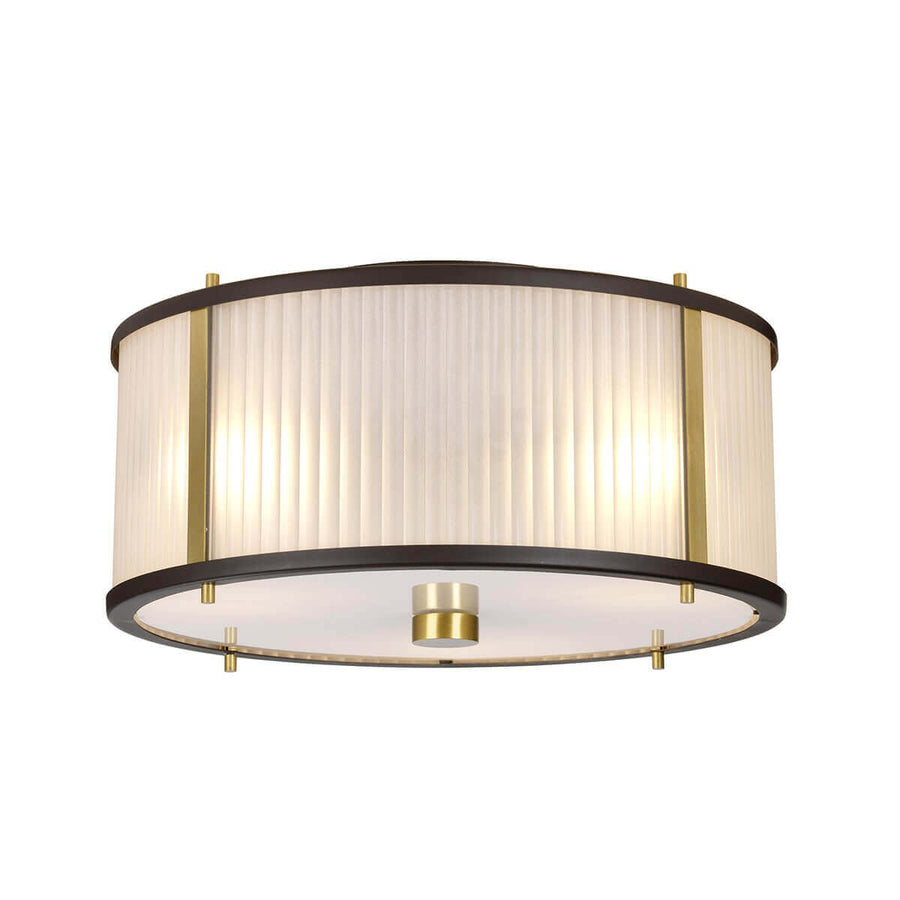 Suspension Corona 3 lumières bronze et marron foncé, verre
