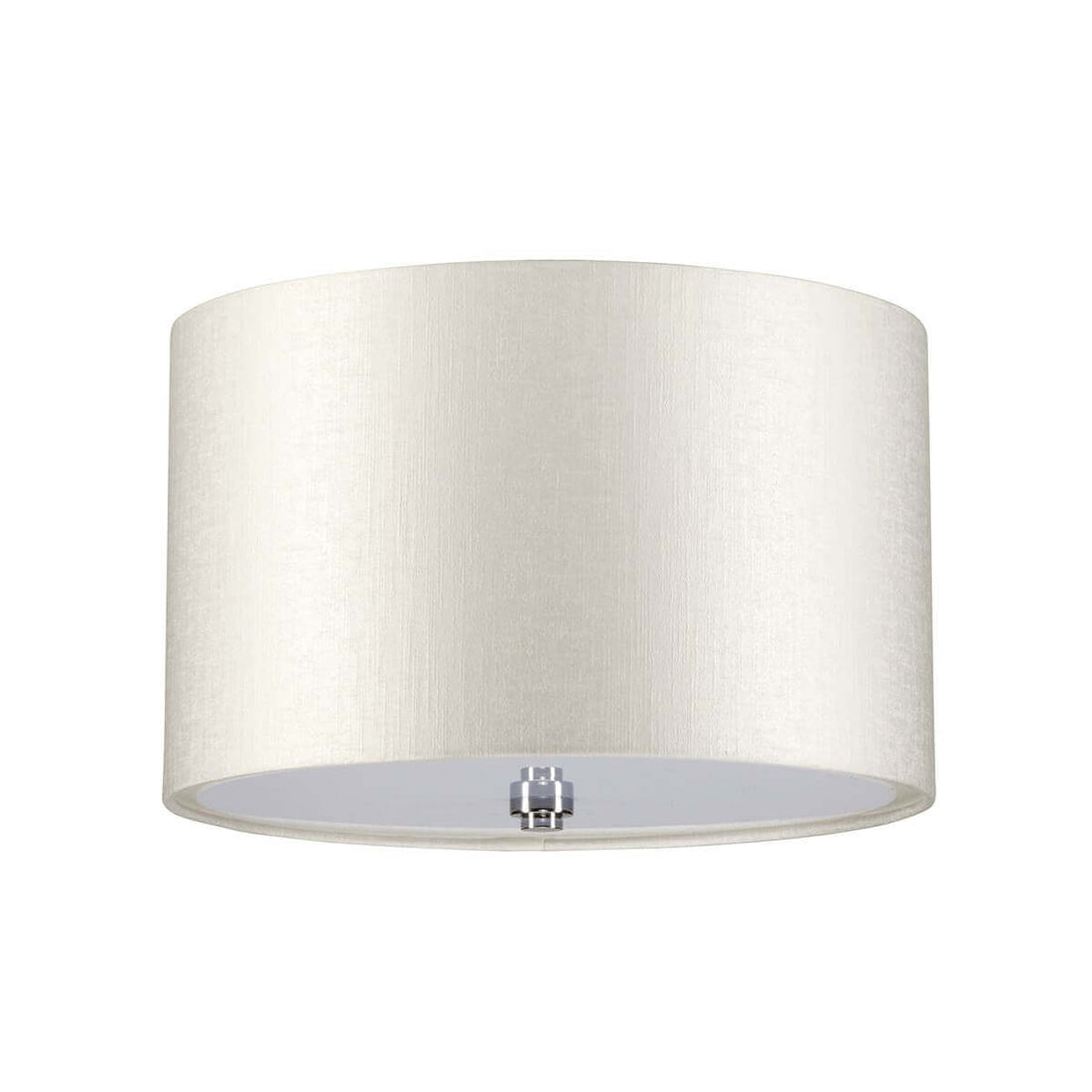 Plafonnier Fletcher 3 lumières chromé et crème, Ø 35,6 cm