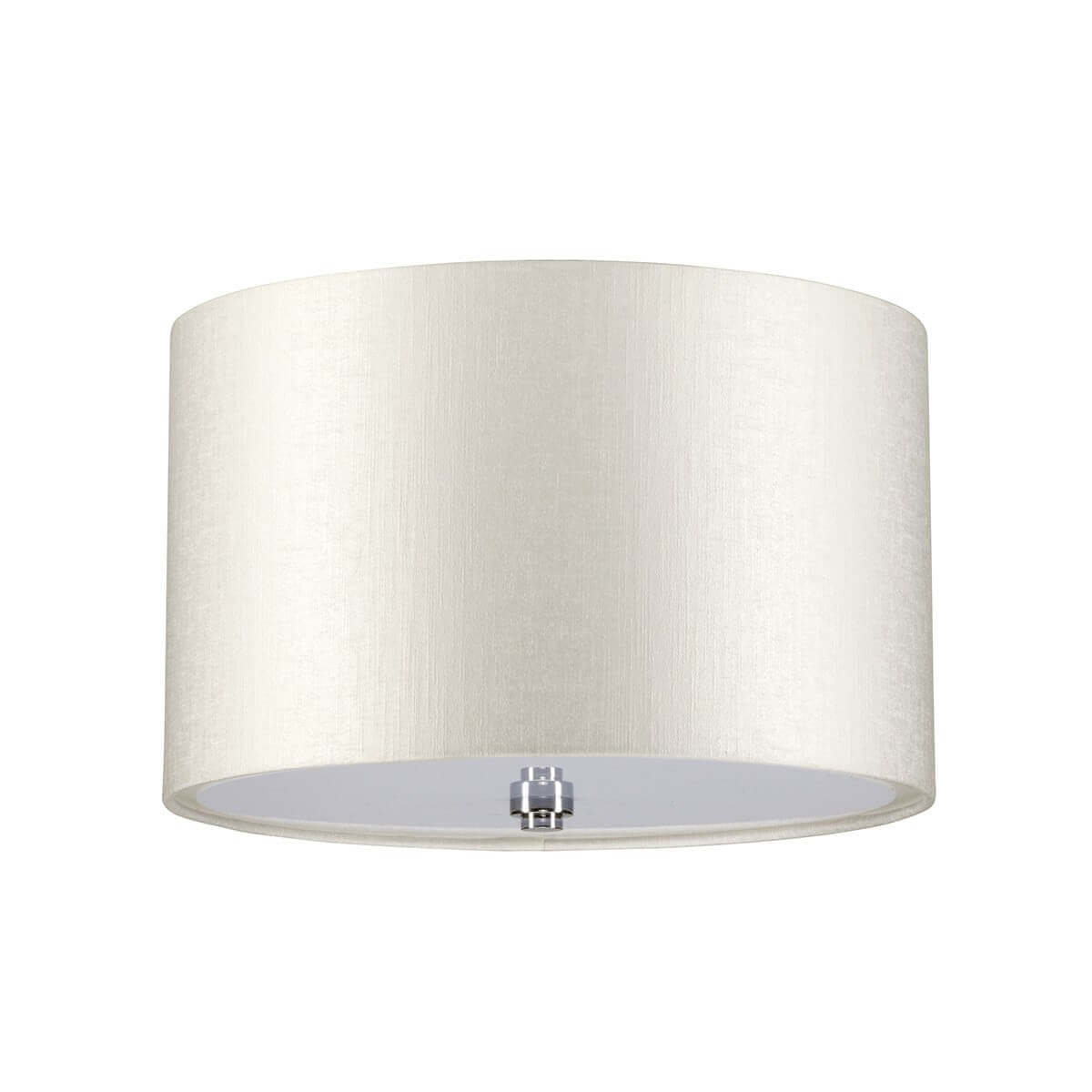 Plafonnier Fletcher 3 lumières chromé et crème, Ø 35,6 cm