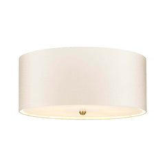 Plafonnier Fletcher 5 lumières laiton vieilli et crème, Ø 55,9 cm