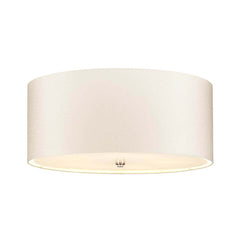 Plafonnier Fletcher 5 lumières chromé et crème, Ø 55,9 cm