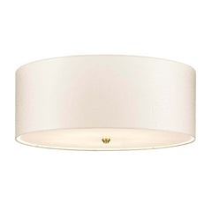 Plafonnier Fletcher 5 lumières laiton vieilli et crème, Ø 66 cm