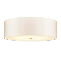 Plafonnier Fletcher 7 lumières laiton vieilli et crème, Ø 86,4 cm