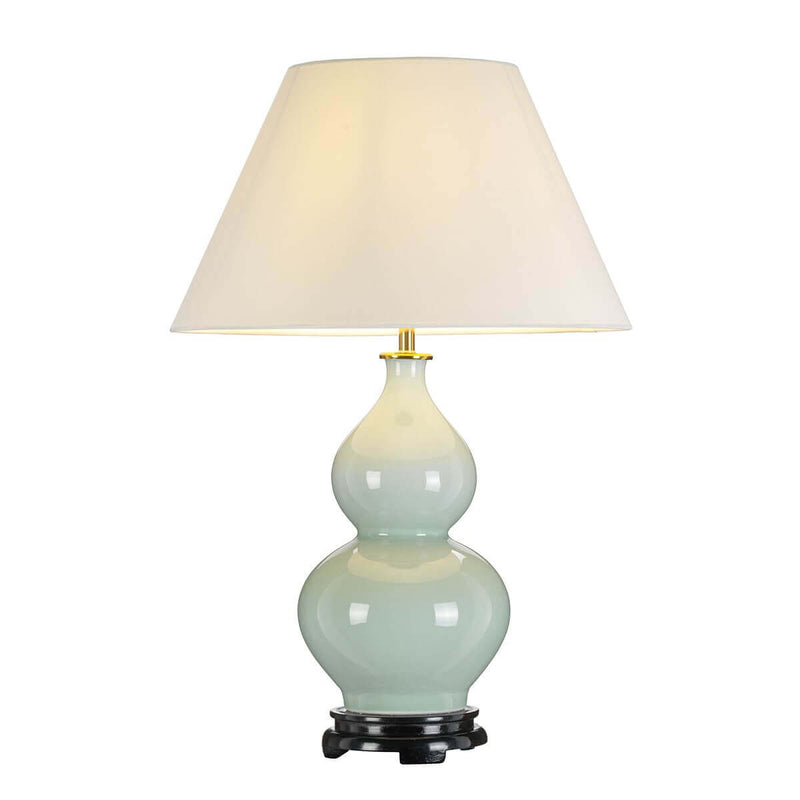 Lampe à poser Harbin verte et grise, céramique