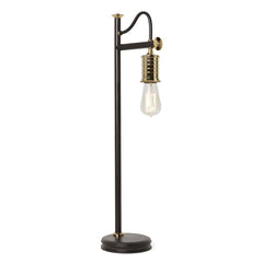 Lampe à poser Douille noire et laiton poli