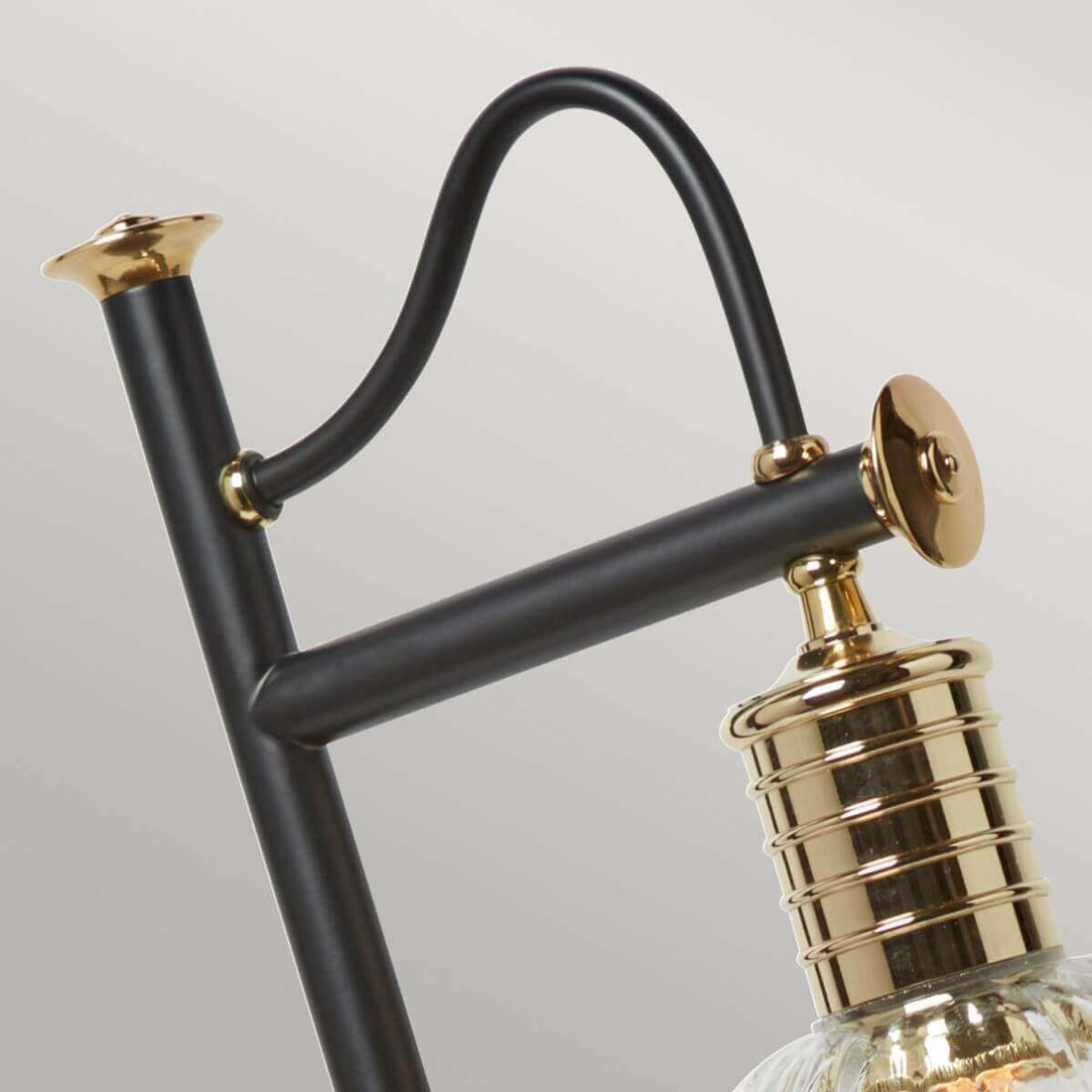 Lampe à poser Douille noire et laiton poli