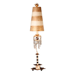 Lampe à poser Birdland noire et blanche, cristal