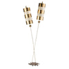 Lampadaire Nettle 2 lumières doré et taupe