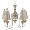 Lustre Remi 5 lumières argenté et doré