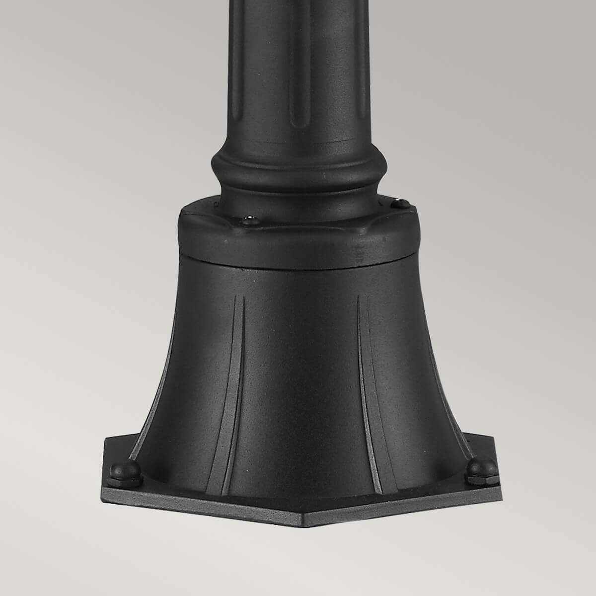 Lampadaire extérieur Cotswold Lane 2 lumières noir, verre, H 110 cm