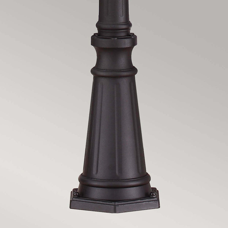 Lampadaire extérieur Cotswold Lane 3 lumières noir, verre, H 257 cm