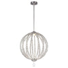 Suspension Oberlin nickel, cristal, H 54,7 cm