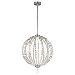 Suspension Oberlin nickel, cristal, H 54,7 cm