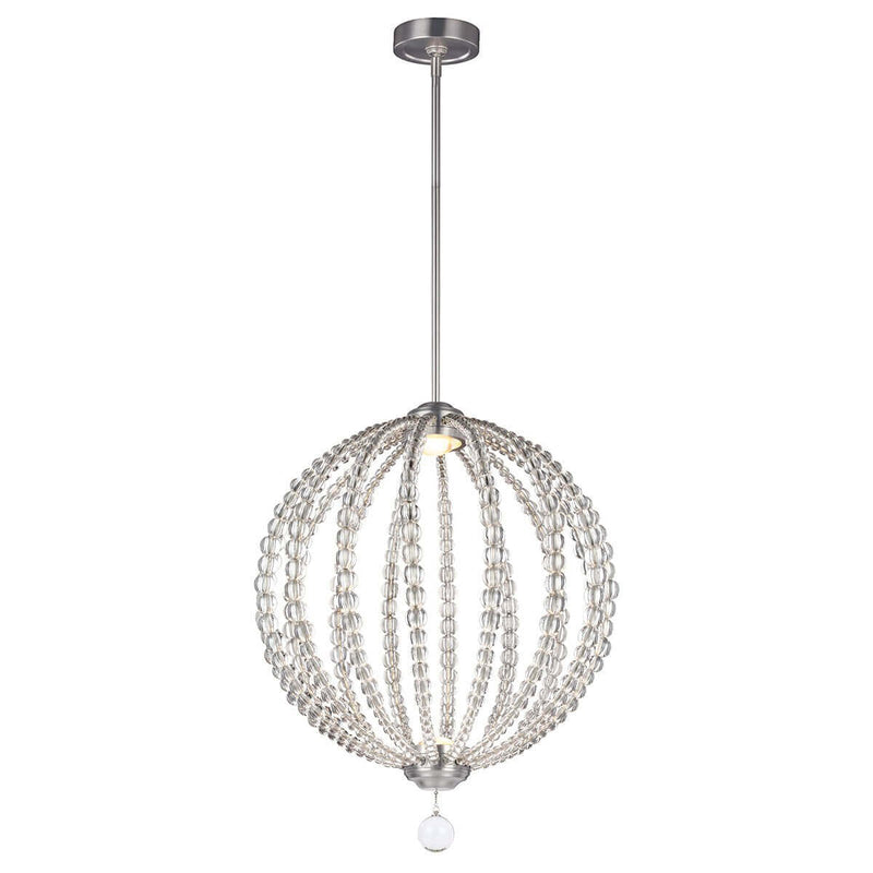 Suspension Oberlin nickel, cristal, H 54,7 cm