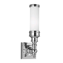Applique murale Payne chromée, verre, H 36,2 cm