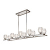 Lustre Rubin 10 lumières nickel poli, verre
