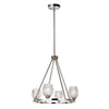 Lustre Rubin 4 lumières nickel poli, verre