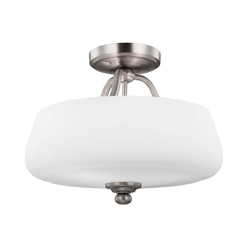 Plafonnier Vintner 3 lumières nickel, verre
