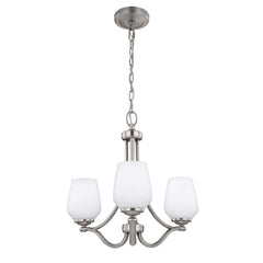 Lustre Vintner 3 lumières nickel, verre