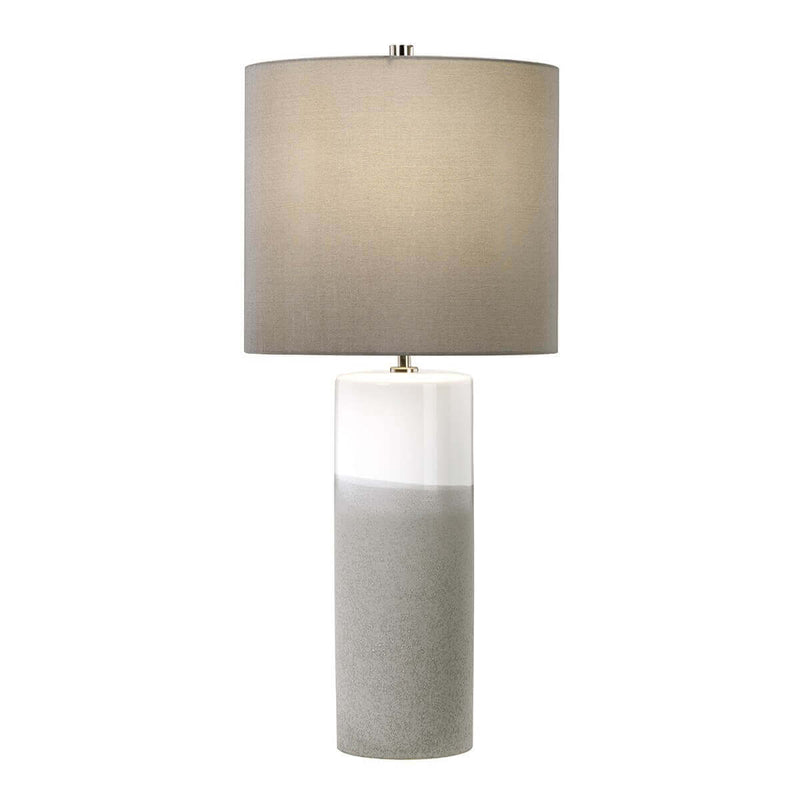 Lampe à poser Fulwell blanche et grise, céramique