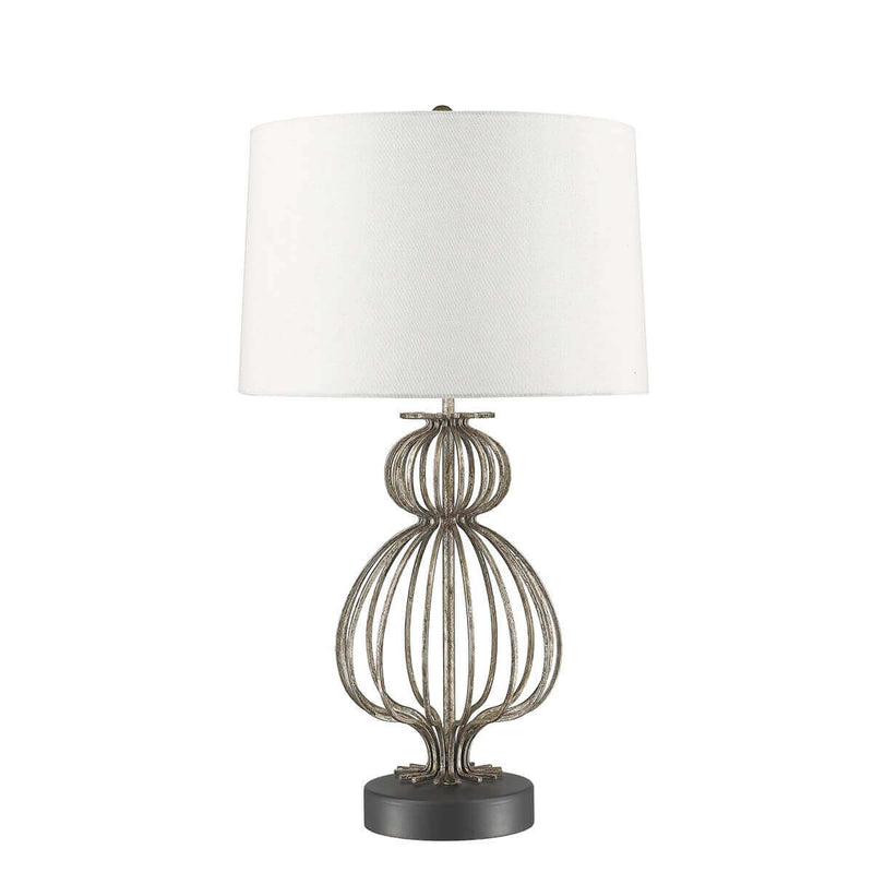 Lampe à poser Lafitte argentée et crème