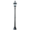 Lampadaire extérieur Ledbury noir, H 192,4 cm