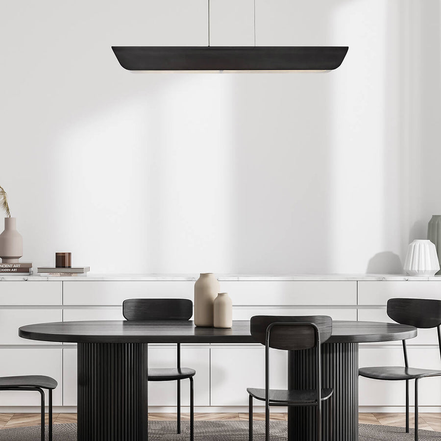 Suspension Arco noire, verre