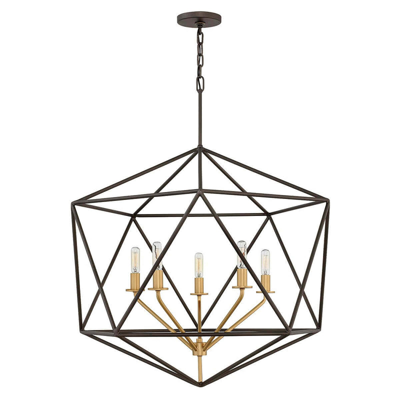 Suspension Astrid 5 lumières bronze