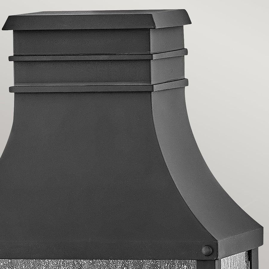Applique extérieure Beacon Hill 2 lumières noire, verre, H 43,9 cm