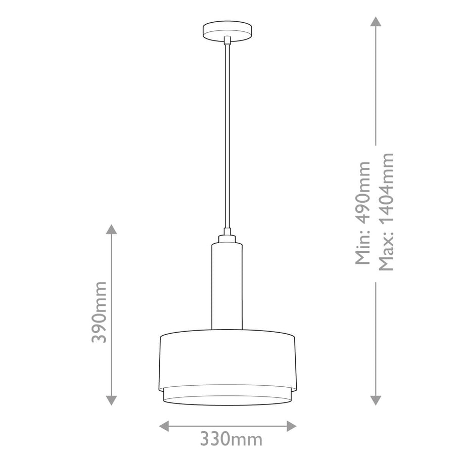 Suspension Cedric 2 lumières laiton et opale, verre
