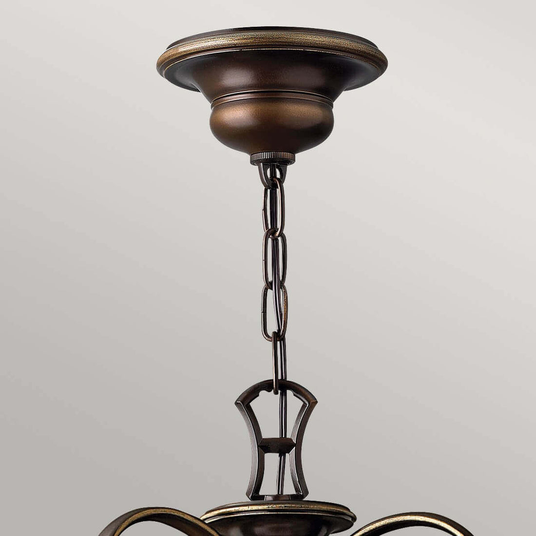 Lustre Cello 9 lumières bronze, albâtre