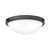 Plafonnier Collier 2 lumières noir et transparent, verre