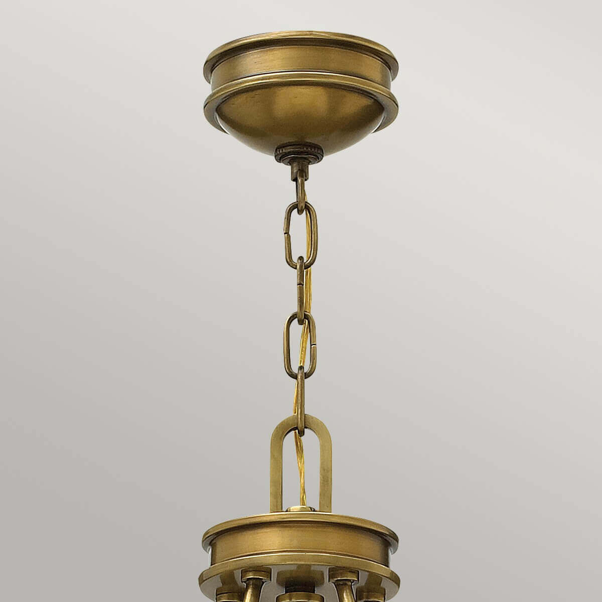 Lustre Collier 5 lumières laiton, verre