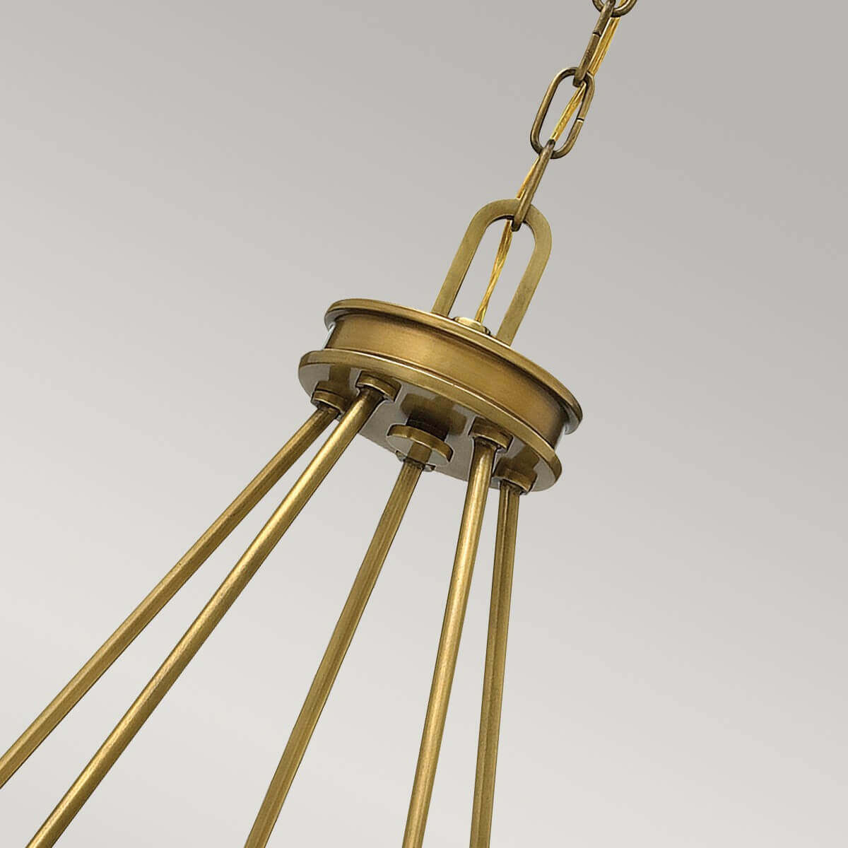 Lustre Collier 5 lumières laiton, verre