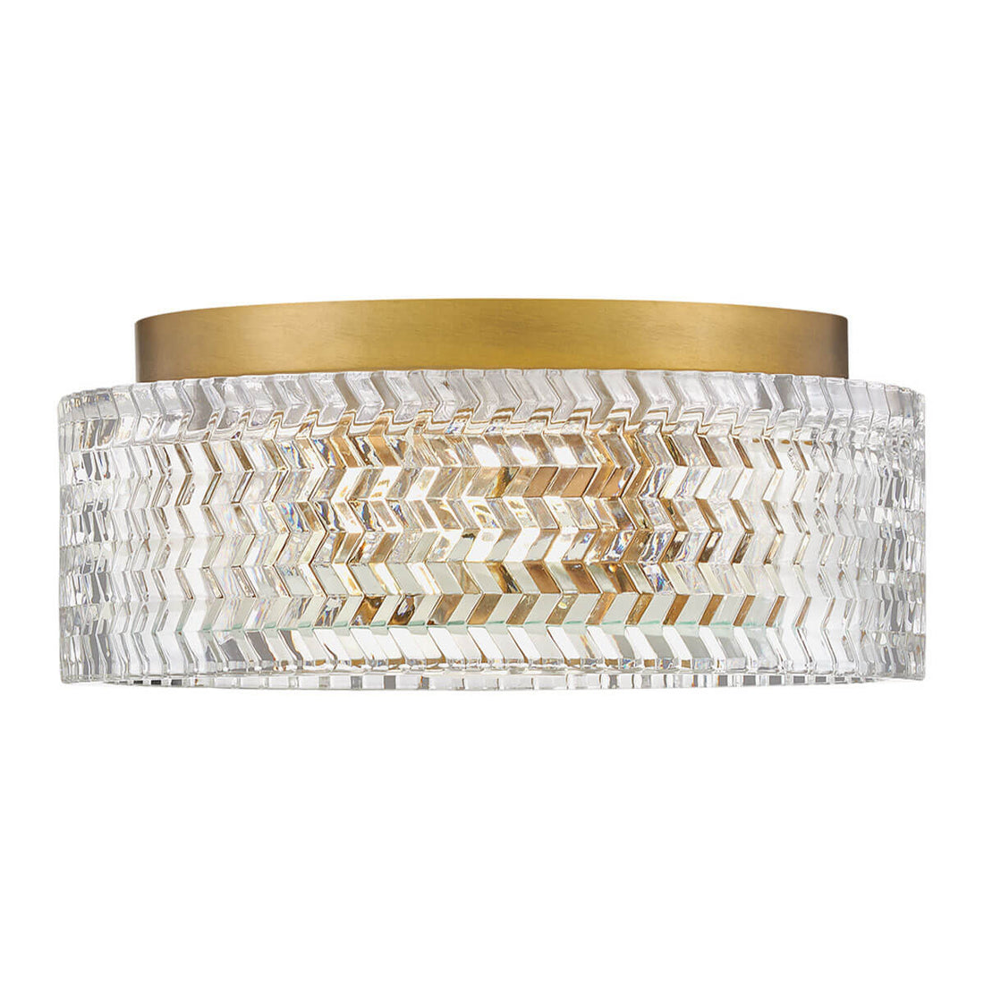 Plafonnier Elle 2 lumières laiton, verre