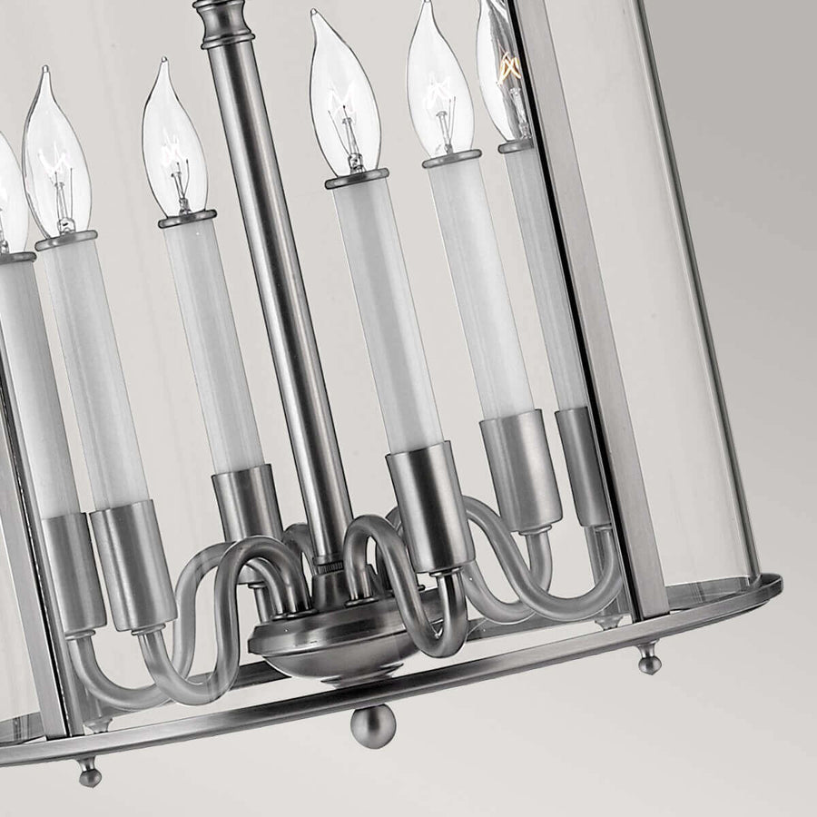 Suspension Gentry 6 lumières, verre