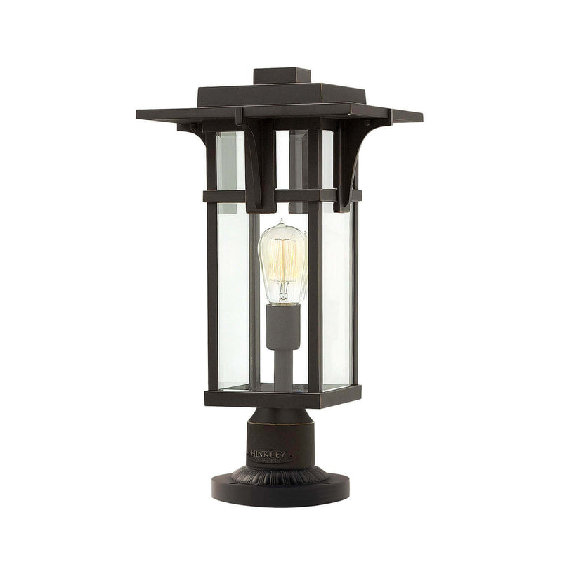 Lampadaire extérieur Manhattan bronze, verre