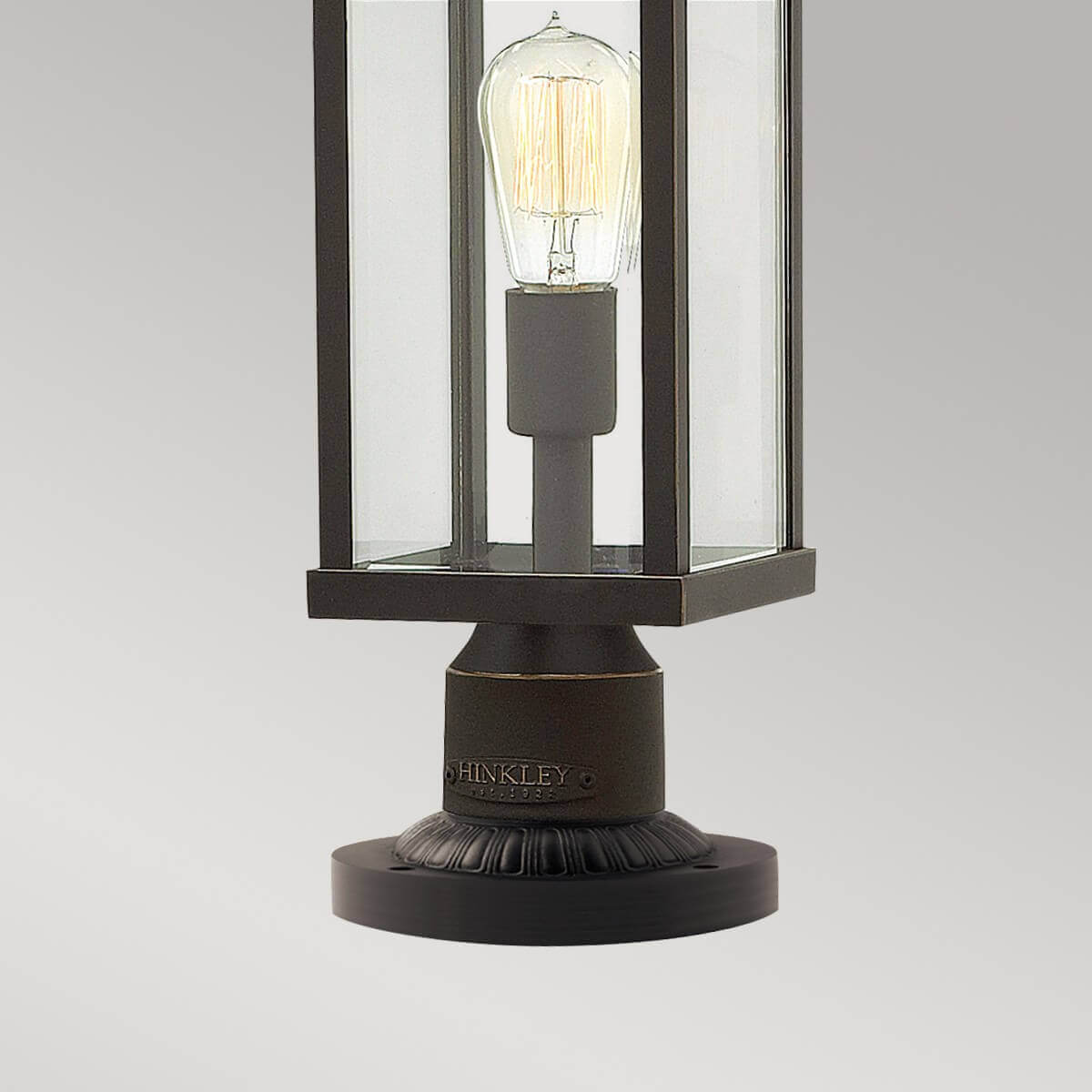 Lampadaire extérieur Manhattan bronze, verre