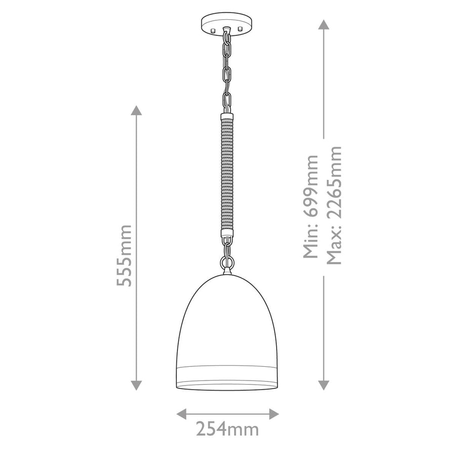 Suspension Nash nickel, verre