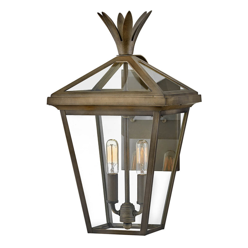 Applique extérieure Palma 2 lumières bronze, verre