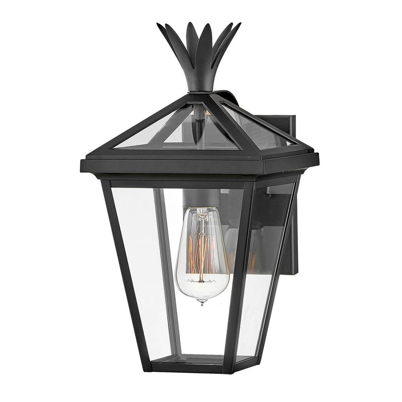 Applique extérieure Palma noire, verre