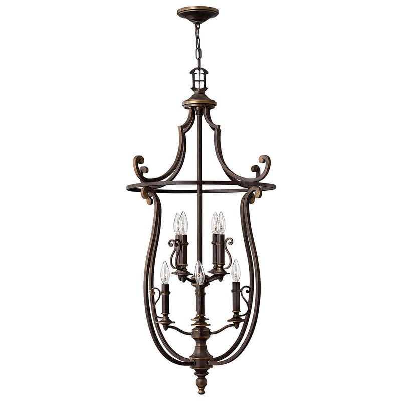 Lustre Plymouth 8 lumières bronze