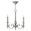 Lustre Yorktown 3 lumières nickel