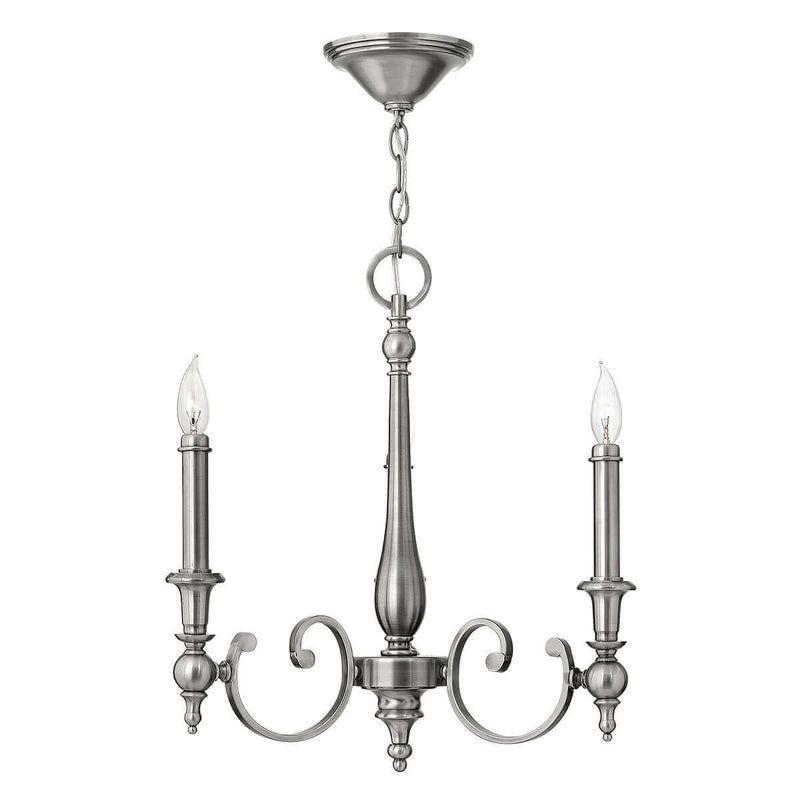 Lustre Yorktown 3 lumières nickel