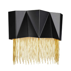 Applique murale Zuma 3 lumières noire et dorée